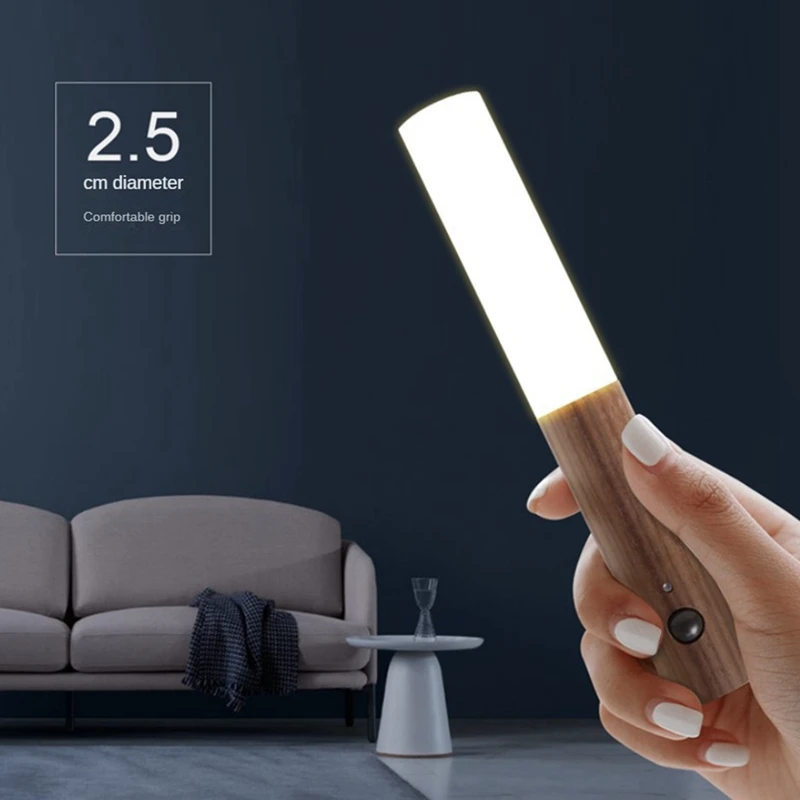 Sensor de movimento magnético Night Light, luz de parede recarregável, vara sem fio, escadaria, corredor interno, luz LED durável