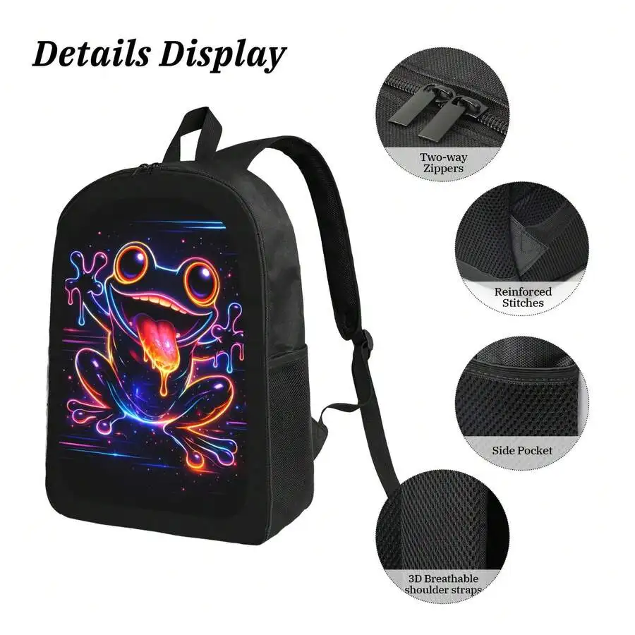 

Cyber Frog Backpack Stylish Casual Lightweight Durable Daypack For Men Women Outdoor Daily Use