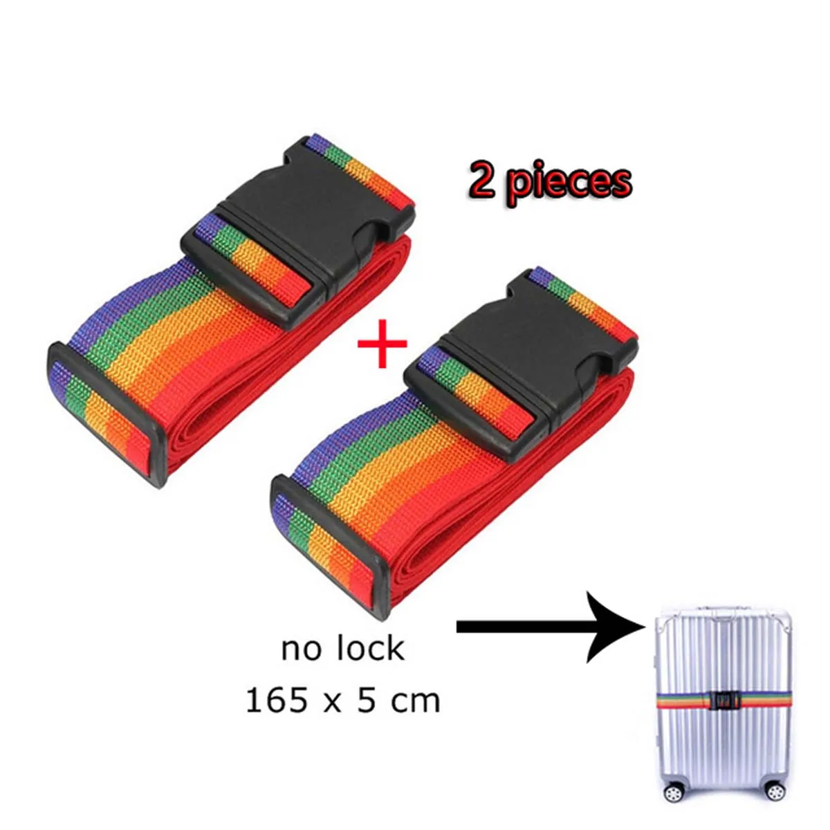 2Pc 165/200CM regulowane pasek bagażowy akcesoria niezbędne do podróży walizka dostarcza pas mocujący paski do Cal walizki 14-32