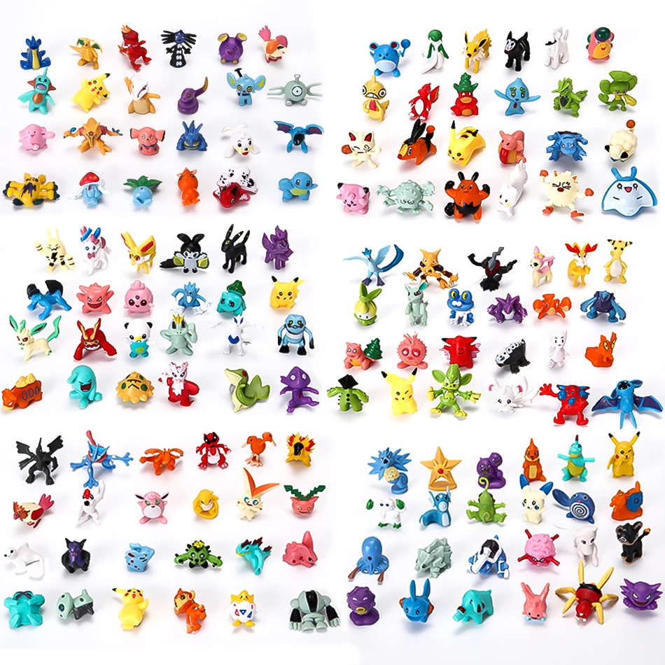 144 Stück/Los Mini Pkm Figur Pikachu Kindermodell Spielzeug 2-3cm Kawaii Figur PVC Puppen 6*24 Stück Spielzeug Großhandel – Detail 1