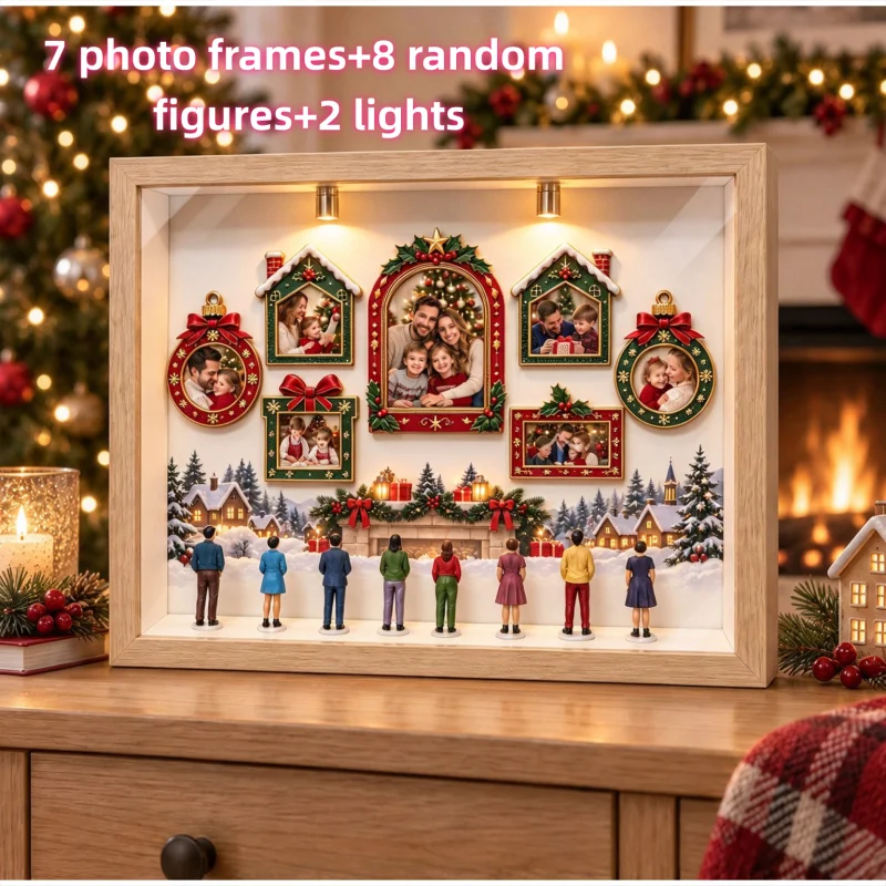 Christmas DIY Mini Museum Silhouette Box Memory Display Kit Romantic Valentine's Day Gifts With Miniature Statue And Gold Frame