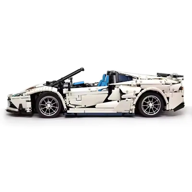 MOC F10002 การวิเคราะห์ 1:8 สีขาวSVJ LP700 กีฬารถBuilding Block Racingรถอิฐประกอบเด็กDIYของเล่นคริสต์มาสของขวัญเด็ก