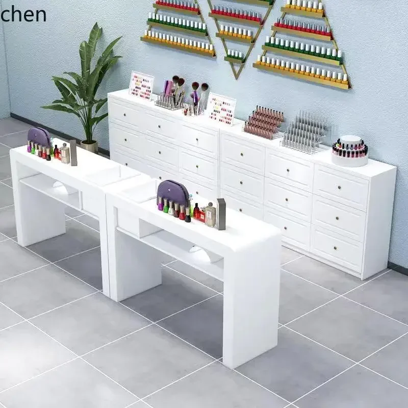 O17- simple manicure table single and double manicure table groove vacuum manicure table