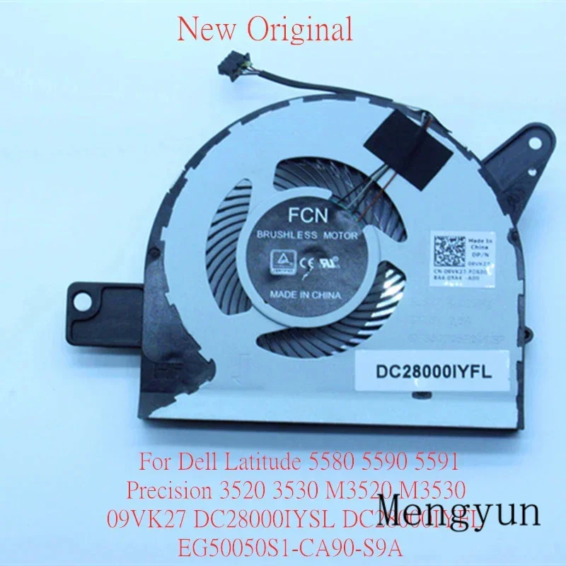 NewOriginal Laptop Cooling Fan For Dell Latitude 5580 5590 Precision 3520 3530 M3520 M3530 09VK27 DC28000IYSL EG50050S1-CA90-S9A