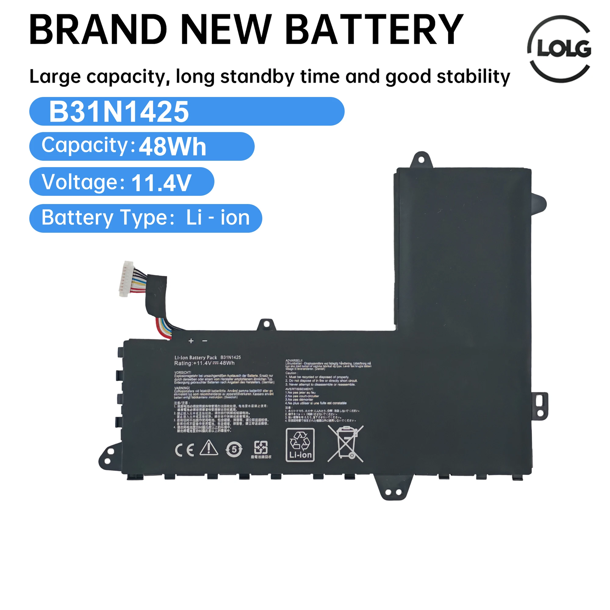 

B31N1425 11,4 В 48 Втч аккумулятор для ноутбука Asus Eeebook E402S E402MA E402M WX0001H WX0018H WX0002T 3ICP7/60/81