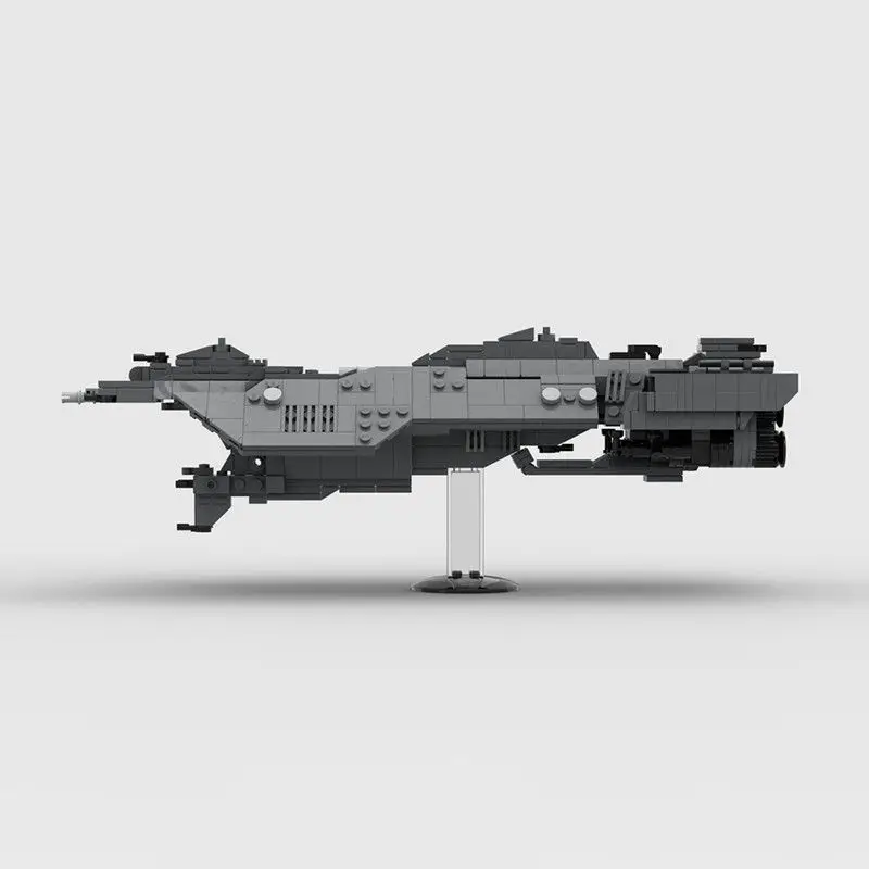 MOC Spirit of Galactic Fire Space Ship Building Blocks UNSC Warship Cruiser Model Sci-Fi Military Bricks Toys Gift for Kids Boys view 6