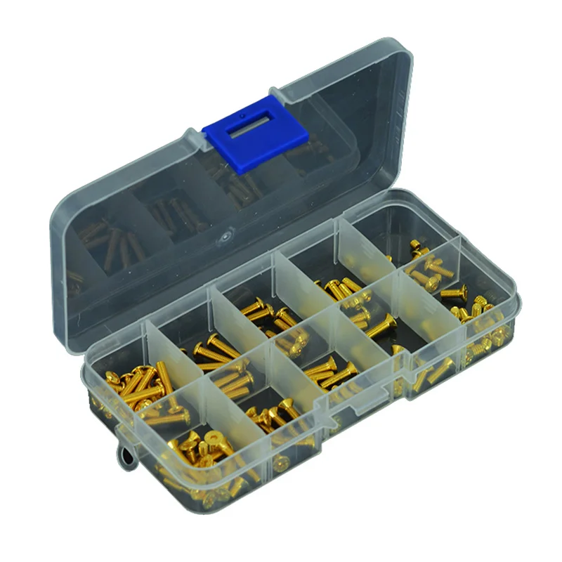 

Игрушечный автомобиль с дистанционным управлением, аксессуары для винтов, высокая интенсивность, уровень 12,9, земляной тибет, золотой внутренний шестигранник M3 * 6/8/10/12, ящик для инструментов с винтами