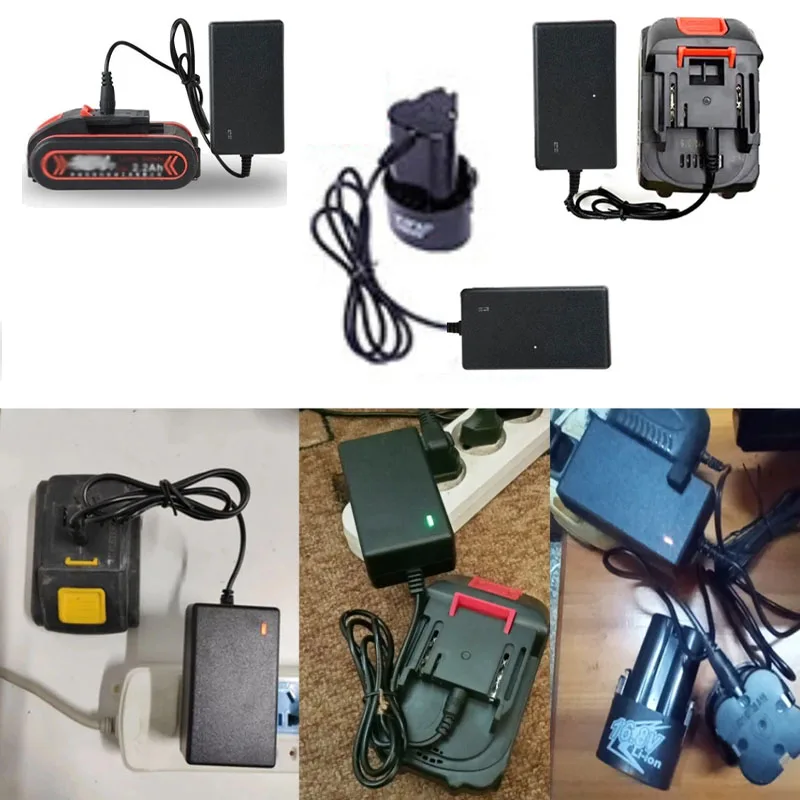 12.6V 2A 21V 1A 18650 Lithium Battery Charger For 12V 18V Screwdriver Wrench Li-ion Battery Pack DC 5.5mm * 2.1mm 2.5mm Input