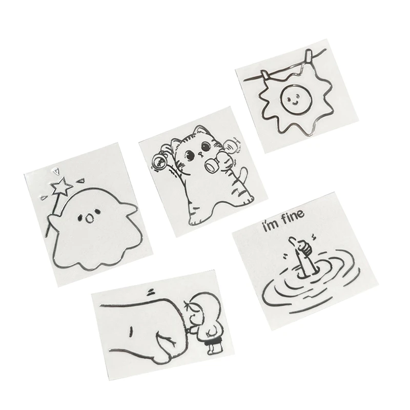 ฉันสบายดี ตลกขบขัน สติ๊กเกอร์โลหะ สติ๊กเกอร์ติดแล็ปท็อป ดีไซน์ขำขันแบบข้อความว่า “ฉันสบายดี” ใช้แล้วทิ้ง ฉีกออกง่าย อุปกรณ์เสริม