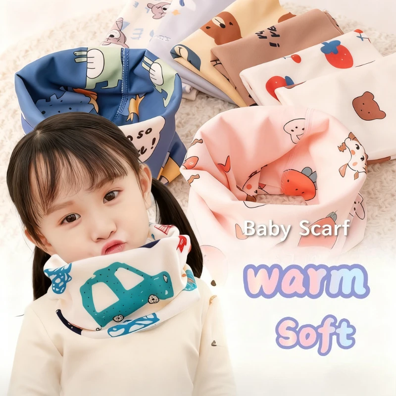 

Childrens Winter Scarf Cotton Baby Neckerchief Soft Neck Collar Warmer Kids Scarves 0-12 Years Cute Scarf Cosplay Accessories