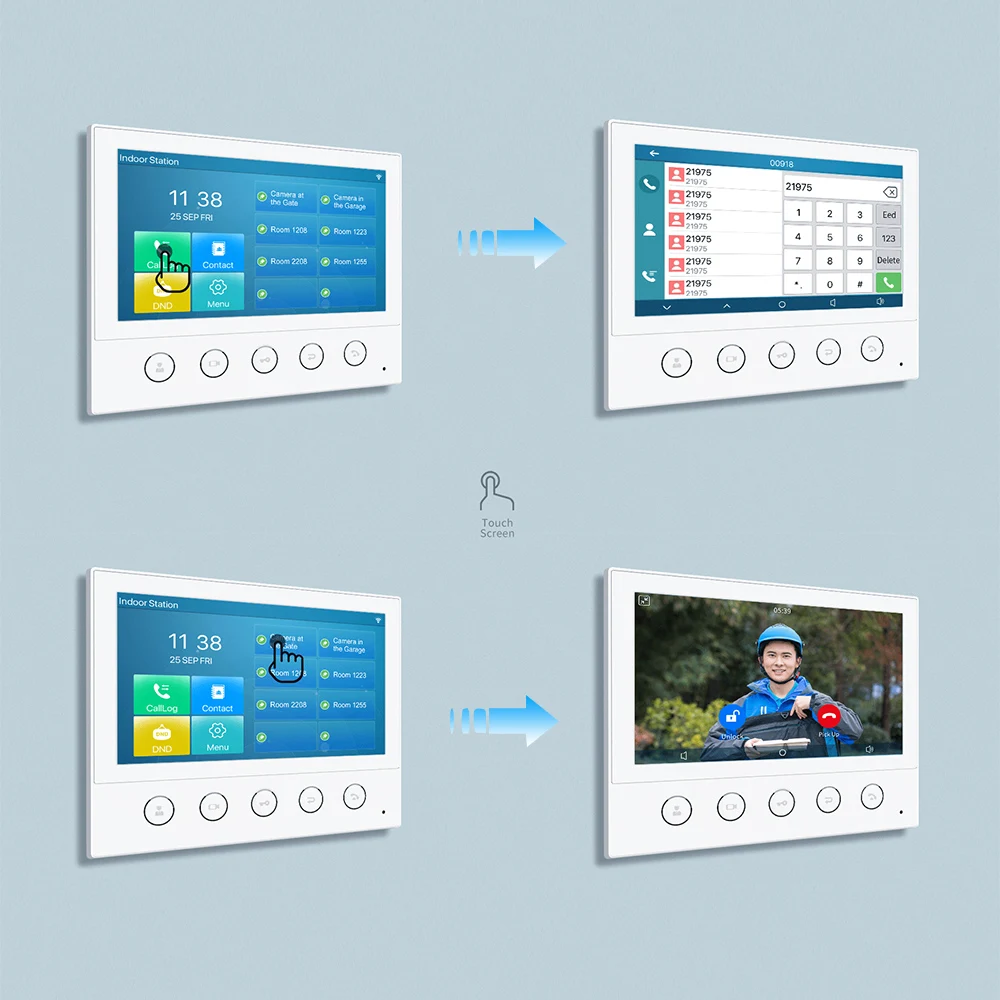 Sistema de Control de Acceso de intercomunicador de vídeo SIP, impermeable, desbloqueo remoto, puerta, visión nocturna, estacionamiento de oficina,