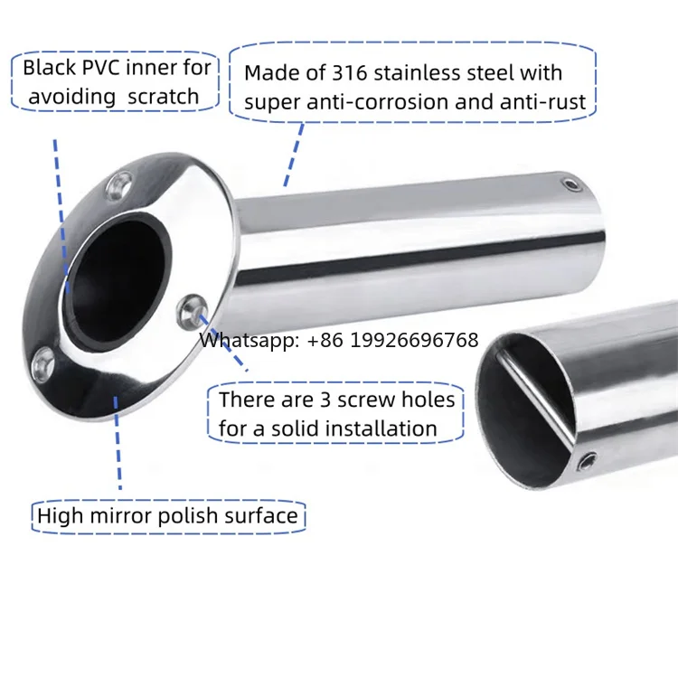 

Heavy Duty 316 Stainless Steel Deluxe Fishing Rod Holder 15 30 90 Degree for Boat Yacht Manufacturer