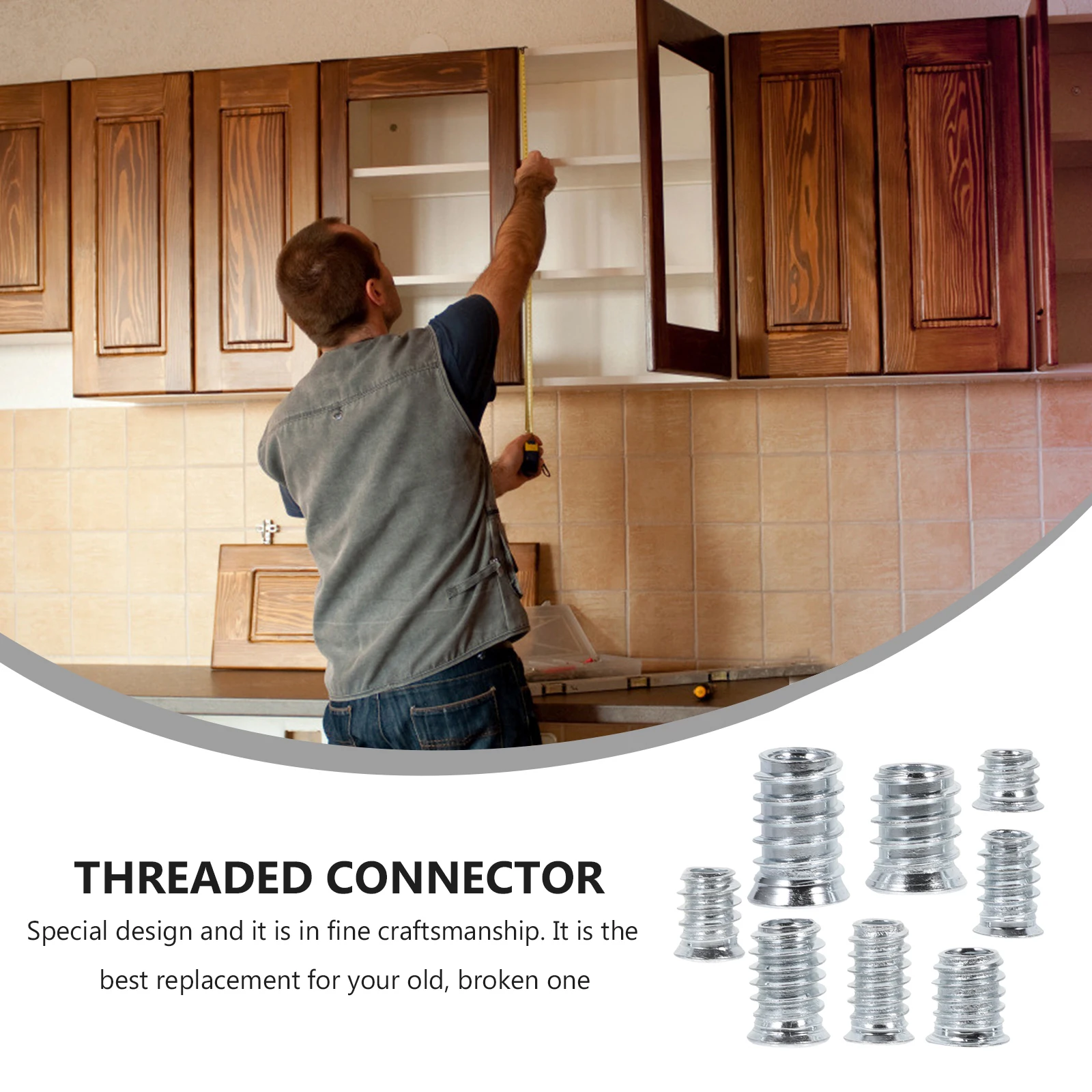 

Nut Set Embedment Inserts Carbon Steel Threaded Wood Fastener Furniture 3D Printing Hardware Accessories Wear Resistant Zinc