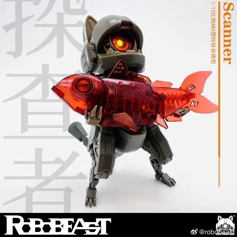 

In Stock Robobeast Scanner Neko Cat 1/12 Action Figure "Red Carp" Only For Customers Assembly Model Toys