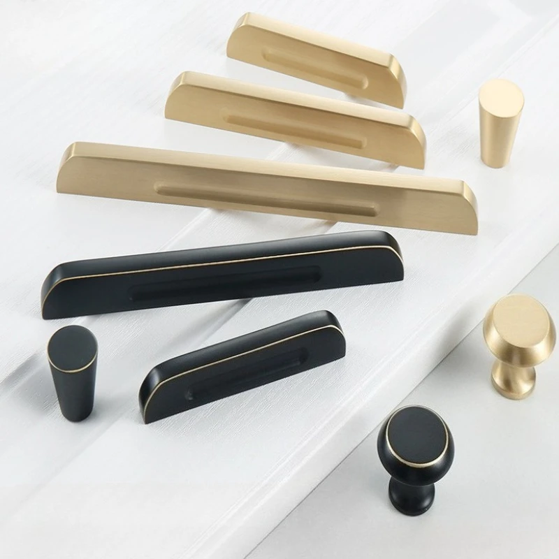 Goldene Knöpfe, Messinggriffe für Möbel und Küchen, Griffe für Schubladen, ultimative Einfachheit, Griffe für Kleiderschränke und Schränke – Detail 4