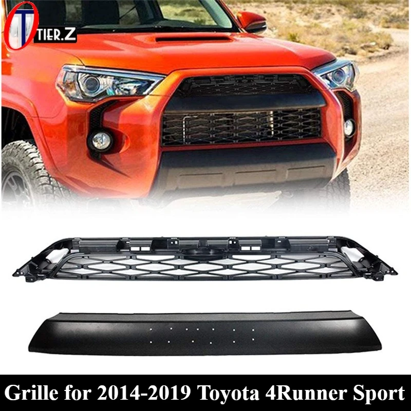 

Front Grille Bumper for 2014-2019 Toyota 4Runner Sport TRD Off-Road Models Black Mesh Replacement Grill ABS Car Racing Grills