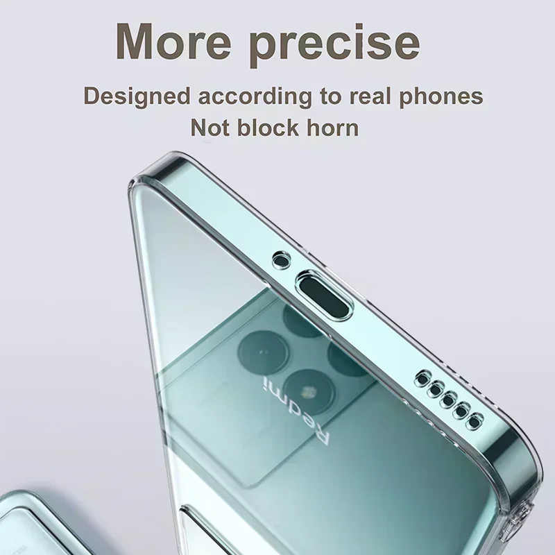 Étui souple ultra-mince pour Xiaomi POCO M6 M5 figurine M3 X6 X5 tage bery F5 F4 F3 ightPRO, transparent, en silicone, cristal, protection solide pour documents