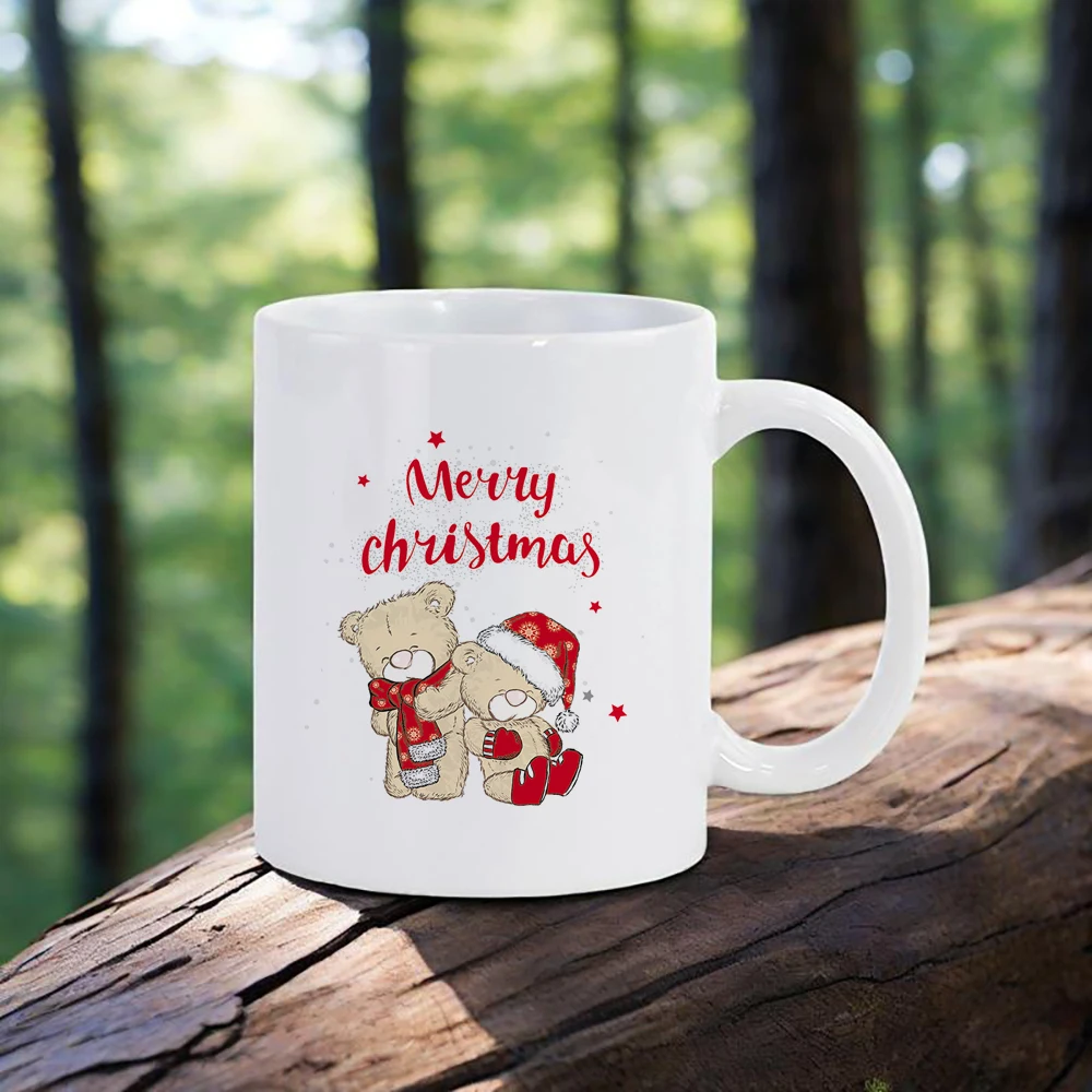 

Cozy Christmas Mug Festive Red Car Coffee Mug Xmas Tree Drinkware Cute Cow With Hat Cola Cups Milk Mugs for Holiday Ceramic Cup