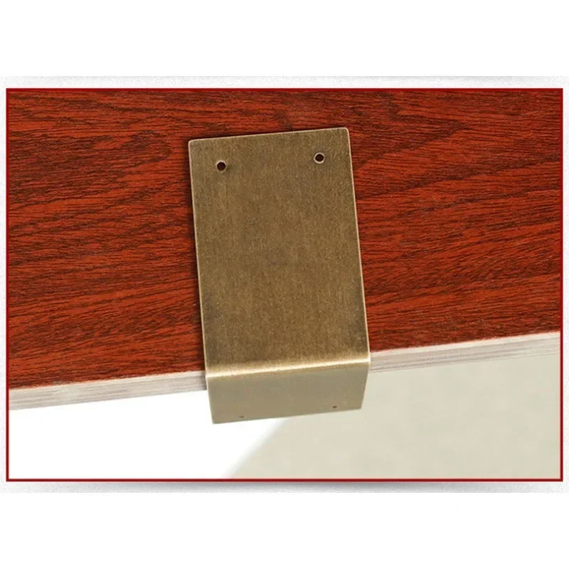 Right-angle Copper Hemming Anti-collision Hardware Corner Protection Camphor Wood Box L-type AngleEdge Pressing Strip Connector