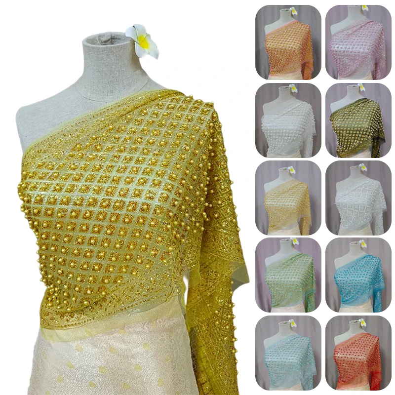 Women Ethnic Style Shiny Beads Lace Shaw Scarf Wrap Cape Mesh Short Cover Up Tops Dance Shawl Beach Holiday Sequin Shrug