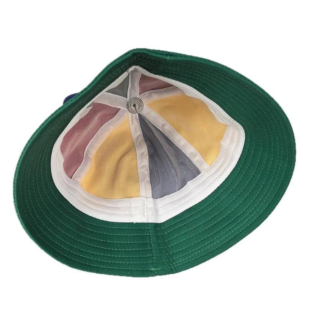 Regenbogen-Windmühlen-Propeller-Eimerhut, Sonnenschutz, bequem, atmungsaktiv, Bambus-Libellenkappe, Sonnenhut mit breiter Krempe, Unisex – Detail 2