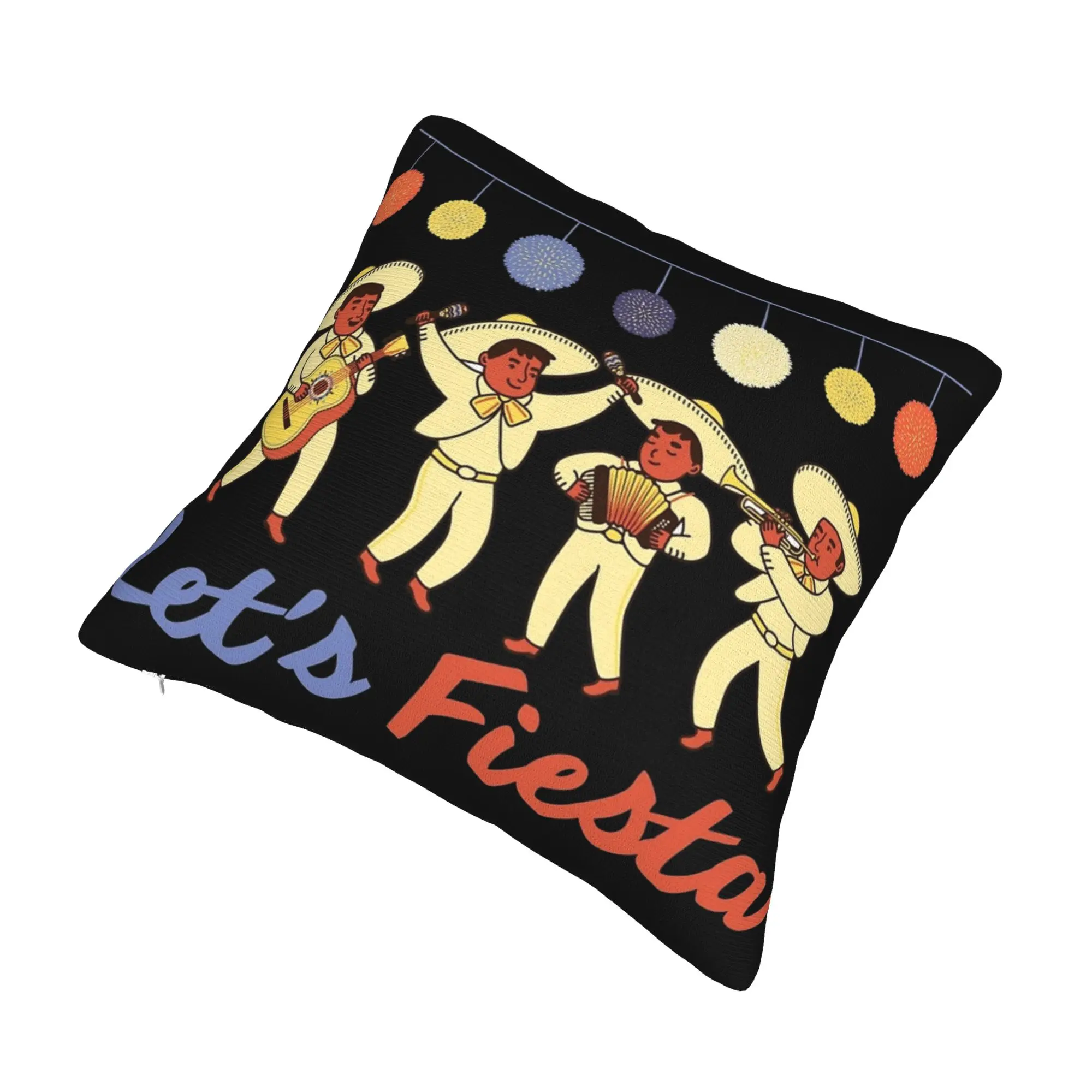 Let's Fiesta Cinco De Mayo  Pillow Covers Accessories Printed Cushion Cover Decorative  Throw Pillow Case Cover Home Multi-Size