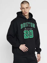 America Boston City Letter Men Hoodie Basketball 20 Name Hoodies Man Warm Fleece Fur-liner Hoody Casual Clothing