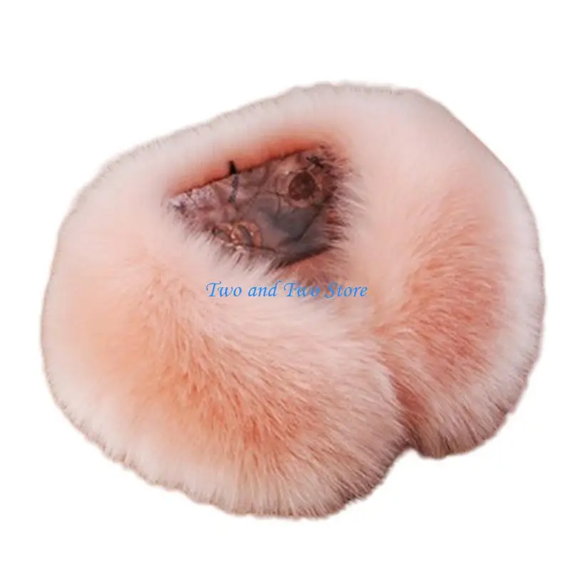 HX6F Luxurious Artificial Furs Neck Warmer For Winter Soft Thermally Scarf Fashionable Necks Wrap for Running Cycling