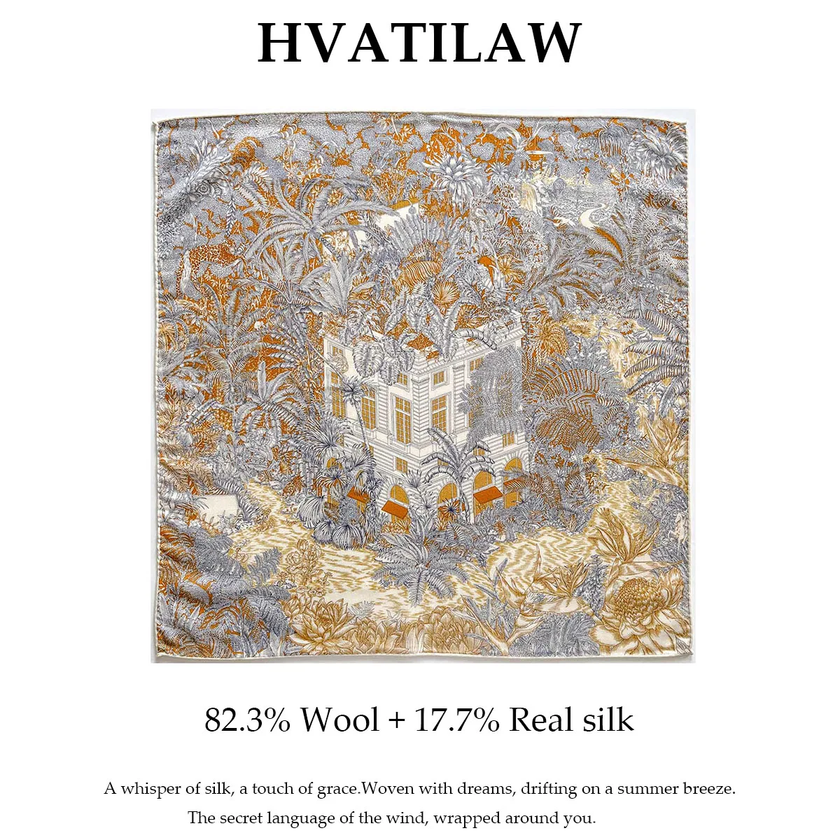 

2026 100% Natural Silk Wool Scarf Double-sided Wrap Kerchief Hijab Shawl Fashion 62cm Square Scarves Neckerchief Pashmina Poncho