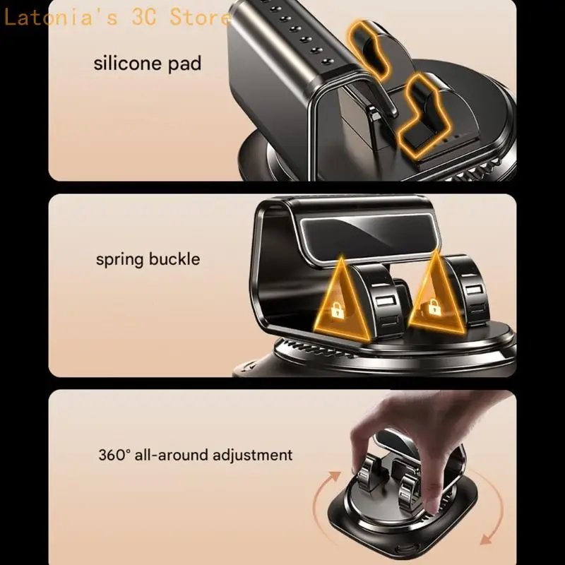 Auto Telefon Halter Auto Dashboard Halterung für Die Meisten Handy 360 Grad Rotierenden Telefon Stehen Einfache Installation – Detail 3