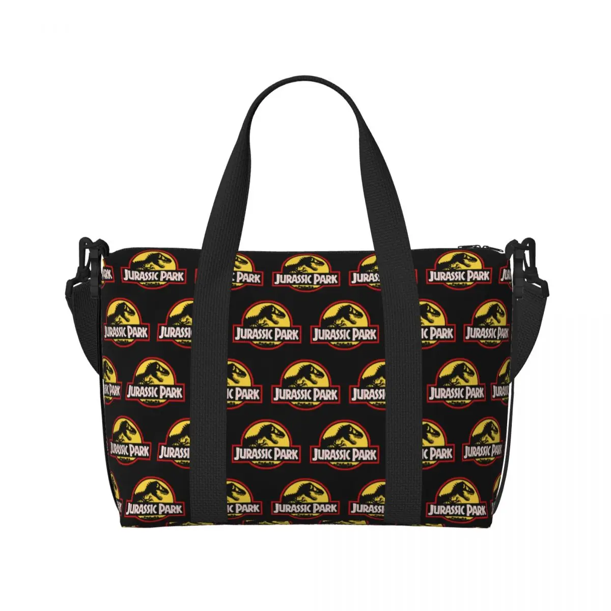 Custom Jurassic Parks ไดโนเสาร์พิมพ์ Tote กระเป๋าผู้หญิงขนาดใหญ่ความจุ Beach Gym กระเป๋าเดินทาง