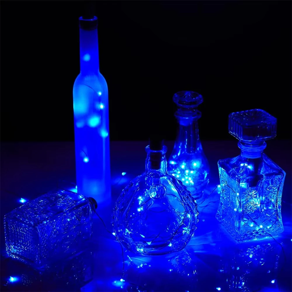 10 حزمة 20 LED أضواء الجنية الصغيرة أضواء زجاجة النبيذ مع أضواء عيد الميلاد الفلين لزجاجات الخمور حفل زفاف بار