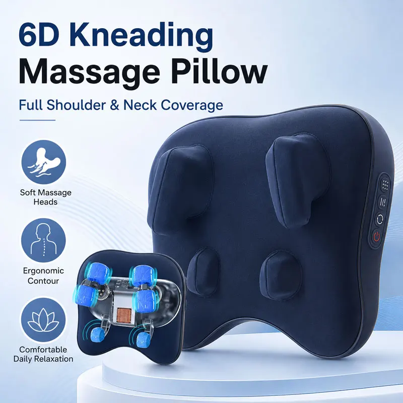 Trapezius Electric Massage Pillow Wireless Shiatsu Kneading 