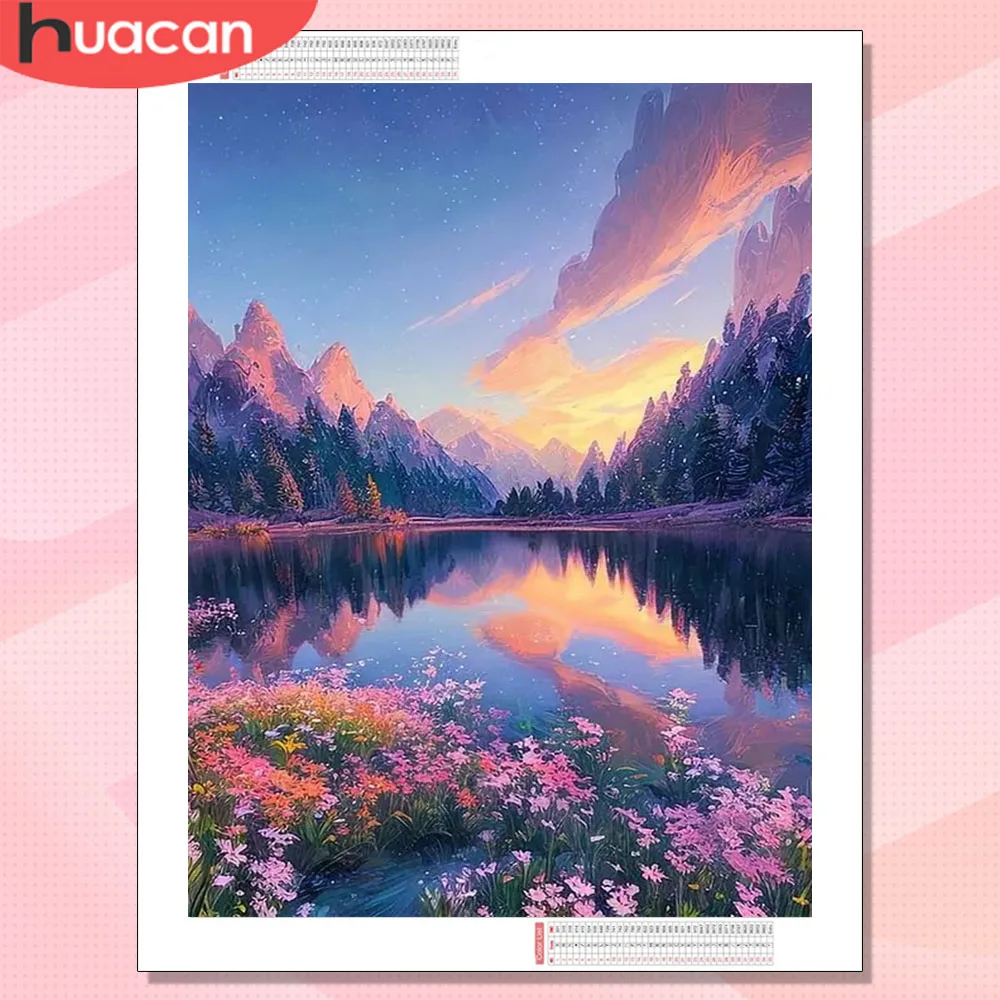 HUACAN Diamantmalerei Neue Kollektion Seelandschaft Erwachsenen-Bastelset Personalisierte Geschenke DIY Mosaik Natur Komplettset