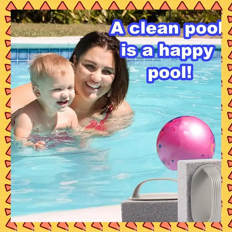 

A008 6PCS Pool Clean Block With Handle Swimming Pumice Pool Tile Stone Scrubbing Scouring Stone For Swimming Pools Cleaning