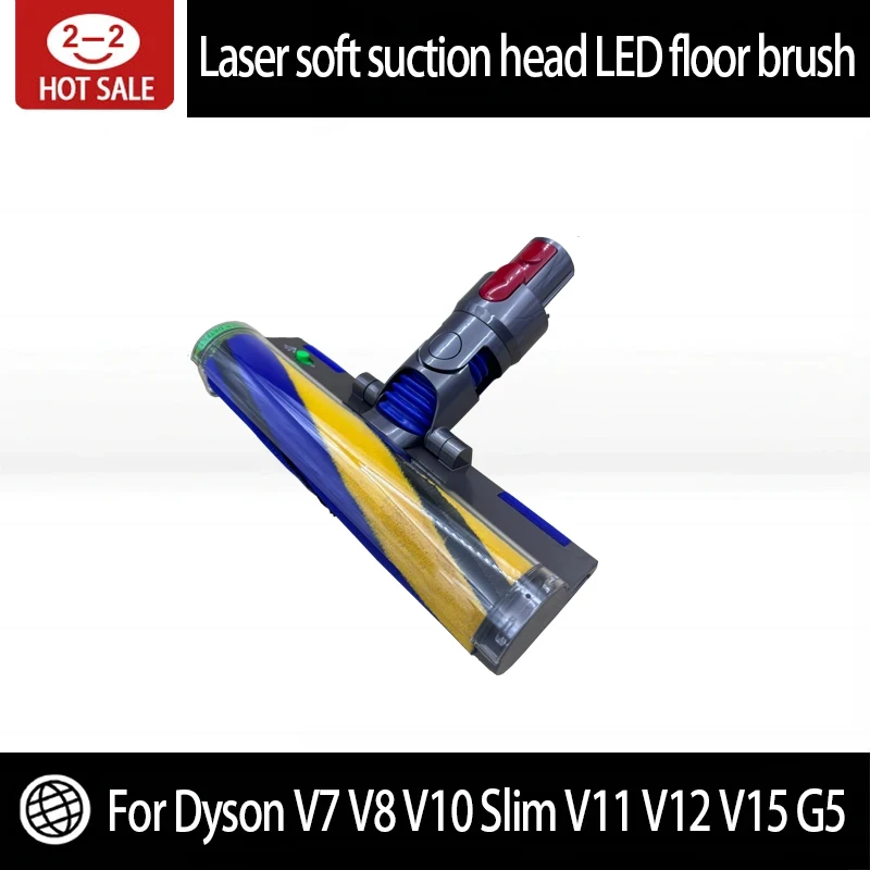 

Original Laser Floor Brush For Dyson V11 V15 V10 V8 V7 V10 Slim V12 Laser Soft Suction Head LED Floor Brush Accessories