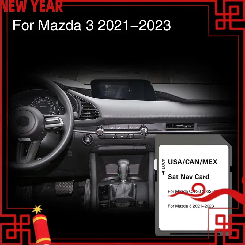 

Suitable for Mazda 3 2021 2022 2023 Vehicle GPS Memory Sat NAV Cover USA CAN MEX Maps Data Update System SD Card