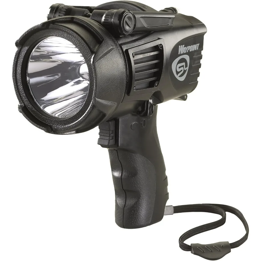 

WayPoint 500-Lumen 100,000-Candela Handheld LED Spotlight for Outdoor, Marine, and Emergency Use, Easy-Open Box, Black