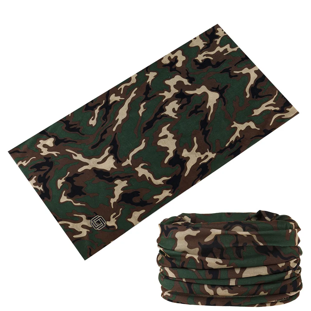 Camouflage Scarf Multifunctional Cycling Bandana Neck Warmer Face Shield Mask Outdoor Sport Balaclava Braga Cuello