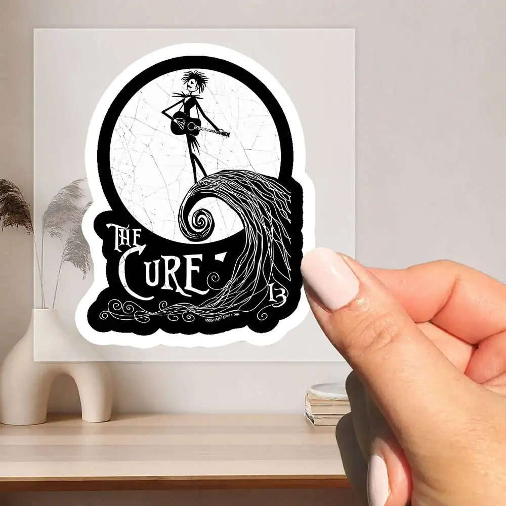 The Cure Texture Weiße wasserfeste Aufkleber zum Dekorieren von Autofenstern, Motorrädern und Computern.
