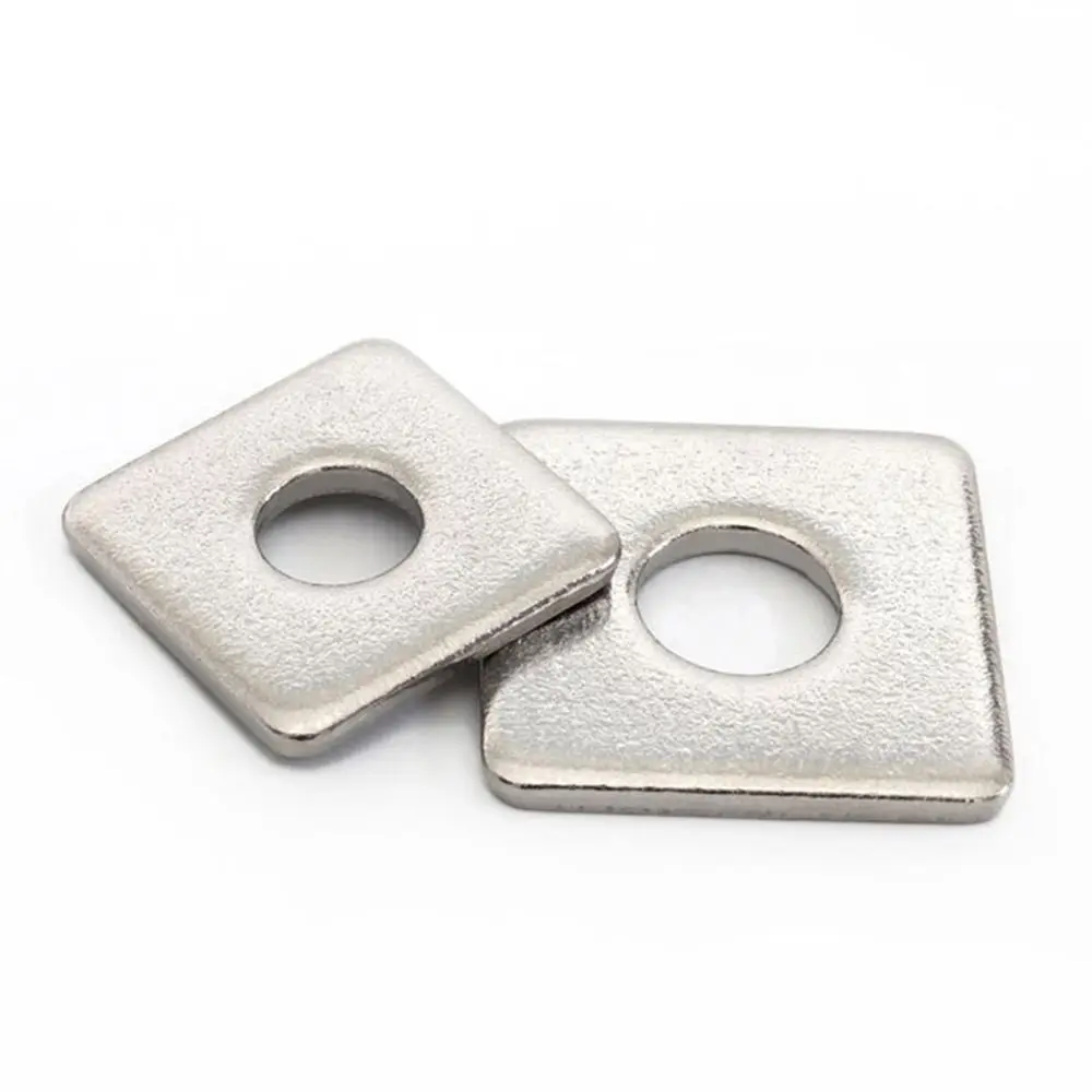 10Pcs M3-M20 Square Plate Washer 304 Stainless Steel Square Design Square Flat Washer Rustproof Corrosion Resistant Spacer Pad
