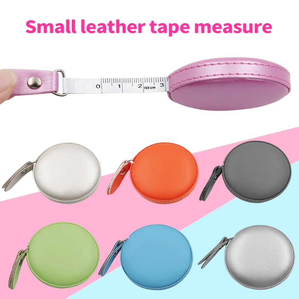 

Measuring Tool Portable Measures Height Auto Shrink Centimeter Inch Leather Measuring Tape Retractable Ruler Tape 150cm 60"