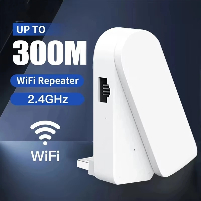 300Mbps USB Wireless WIFI Repeater NFC WiFi Range Extender Wi-Fi Signal Amplifier RJ45 Network Card for Home Office PC