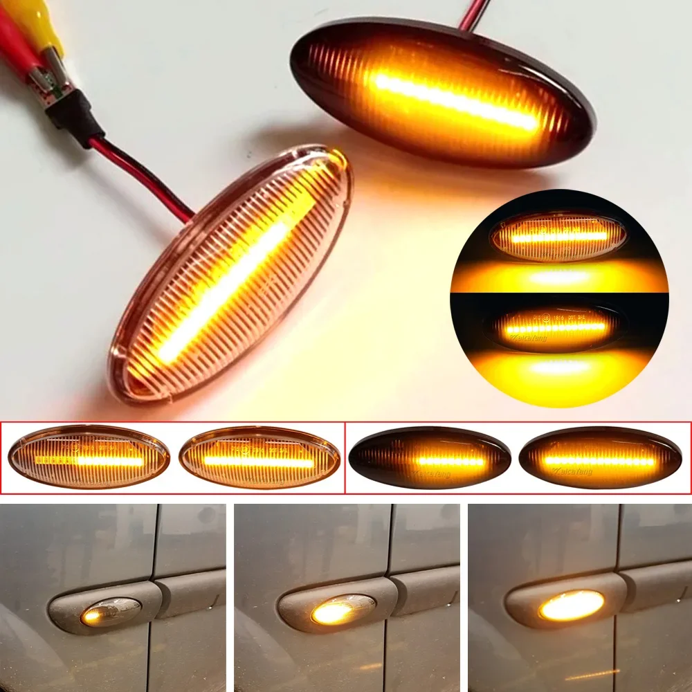 

2Pcs Dynamic LED Side Marker Light Turn Signal Lamp For Opel/Vauxhall Vectra B MK1 1995 1996 1997 1998 1999 2000 2001 2002 2003