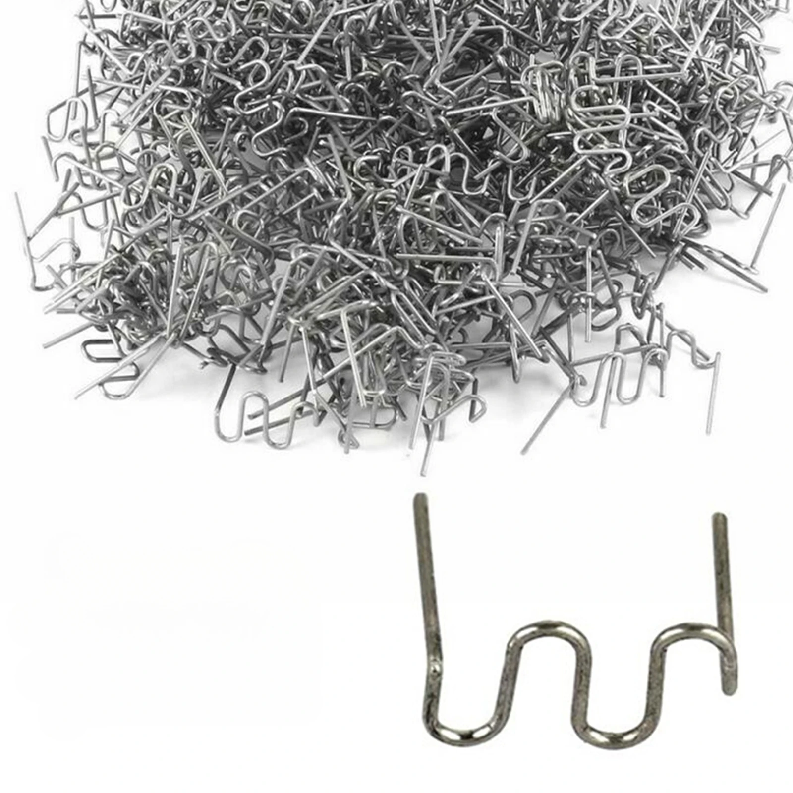 

500Pcs 0.6-0.8mm Hot Plastic Welding Bumper Repair Iron Staples S Wave Staples for Car Bumper Bodywork Soldering Repair Tools