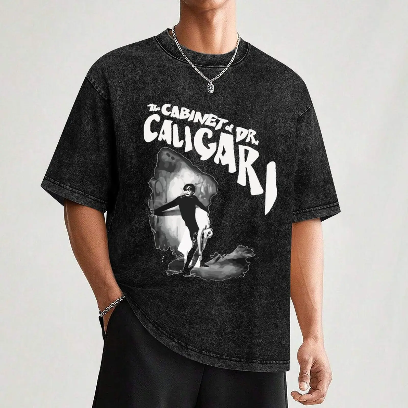 The-cabinet-of-Dr-Caligari- Camiseta anime camiseta verão top vintage anime camisa para um menino camiseta masculina