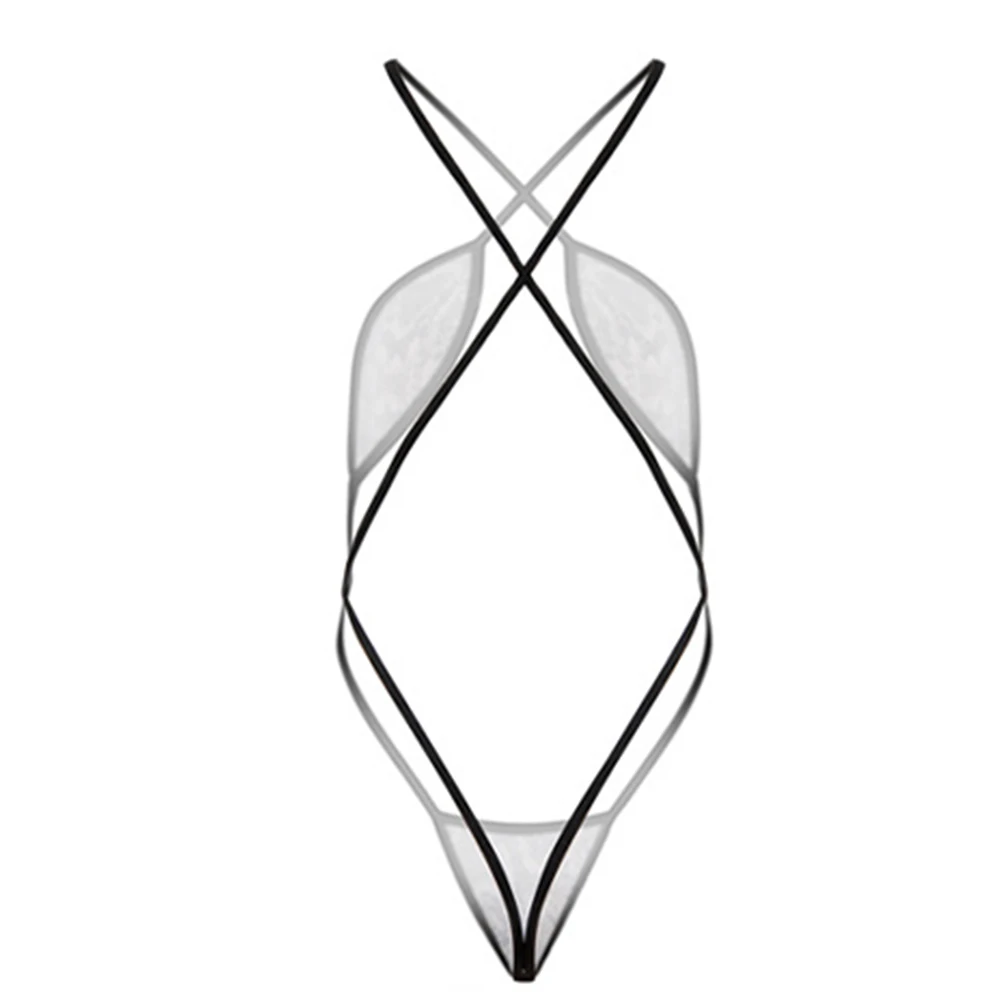 Women Sexy Lingerie Set Snakeskin Pattern Mini Bikini Bra T-back Super Mini G-string Siamese Thong Halter Neck Swimwear Lingerie