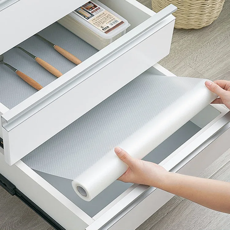 

Kitchen Cabinet Liner Waterproof Oil-Proof, Non-Slip Drawer Mat, Easy Cut Shelf Liner Roll