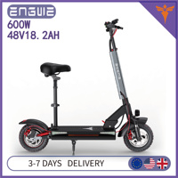 ENGWE Y600 600W 48V18.2AH Electric Scooter 10*4.0 Inch Fat Tires Hydraulic Brake Removable Seat Foldable Escooter