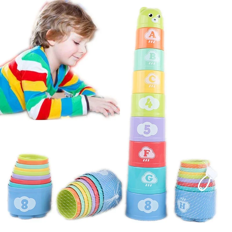 Kid Brain Response Battle Fold Cup Hand Speed Competition Fold Cup Child Stack Game Early Education Puzzle Train Board Games Toy